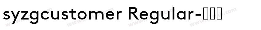 syzgcustomer Regular字体转换